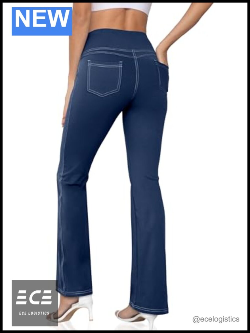 Women's Bootcut Yoga Pants Flare Leggings High Waist Tummy Control Pockets